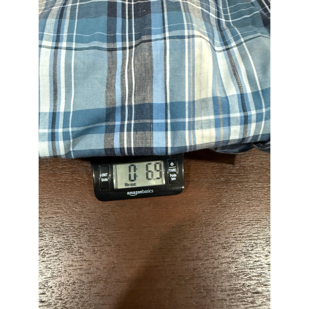 G.H. Bass‎ Co. Mens Plaid Short Sleeve Button Down Shirt XL Blue Tan White - Picture 5 of 5